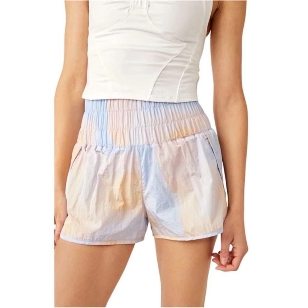 Blue High Waist Elastic Shorts The Way Home! - Picture 2 of 7
